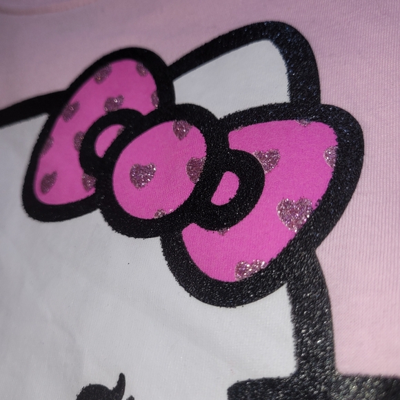 Hello Kitty (Sanrio) Y2K đ Pink Glitter T-Shirt! Girls 14/16 or Women's XS/S! - Picture 7 of 14